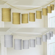 Metallic Paper Lantern Garlands