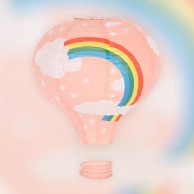 Hot Air Balloon Lampshade with Rainbow