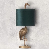 Flamingo Gold Lamp with Emerald Shade (Florence)