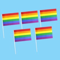 Rainbow Pride Hand Flags - 5 Pack