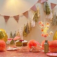 Luxe Pink Glitter Bunting - 3M
