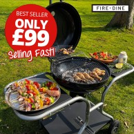 BBQ Kettle Master Charcoal Grill + Side Tables by Fire & Dine
