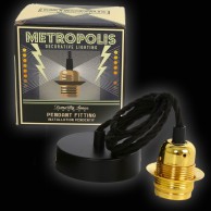 Metropolis Black & Gold Pendant