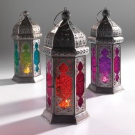 Moroccan 30cm Tonal Glass Lantern
