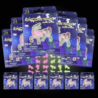 24 Glow in the Dark Unicorn Shapes -  (12 packets)