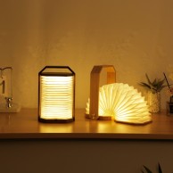 Smart Origami Lamp in Walnut by gingko