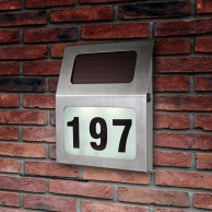 Solar House Number Sign