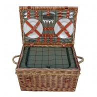 Four Person Tweed Fitted Picnic Basket