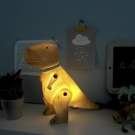 Wood Effect T-Rex Lamp