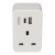 Plug Through UK Mains Adaptor with USB A and PD fast charging USB C Port