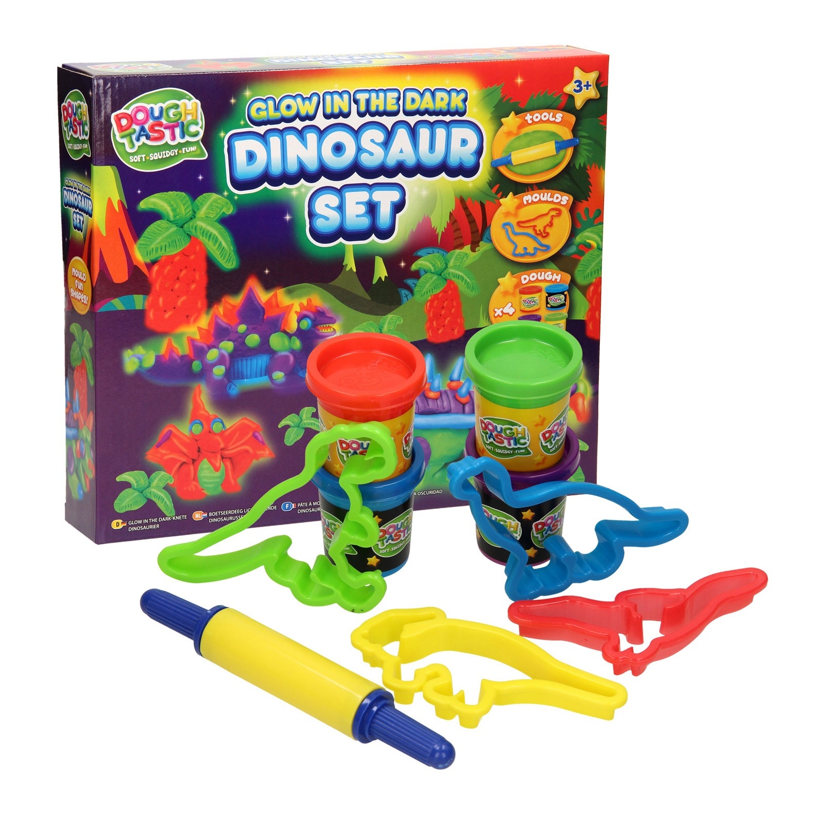 Click to view product details and reviews for Glow Dough Dinosaur Set.