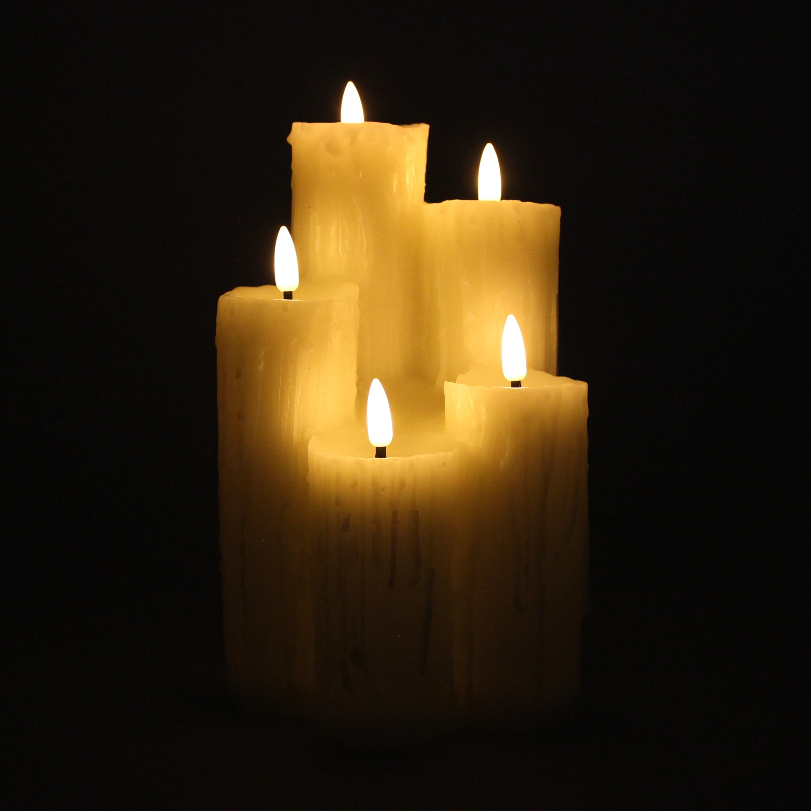 Click to view product details and reviews for Flickabrights 7 Melted Edge Candles.