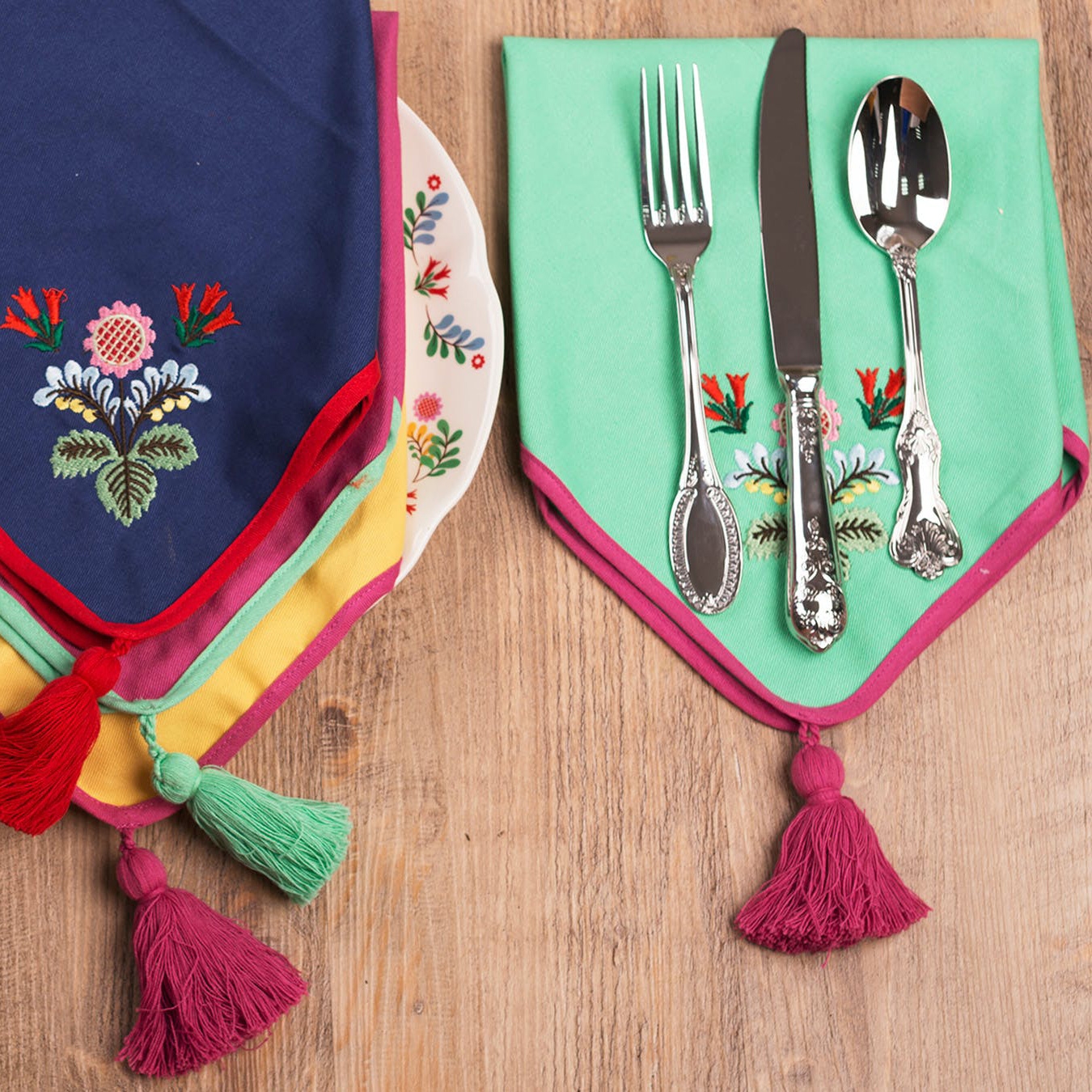Click to view product details and reviews for Folk Festival Napkins X 4.