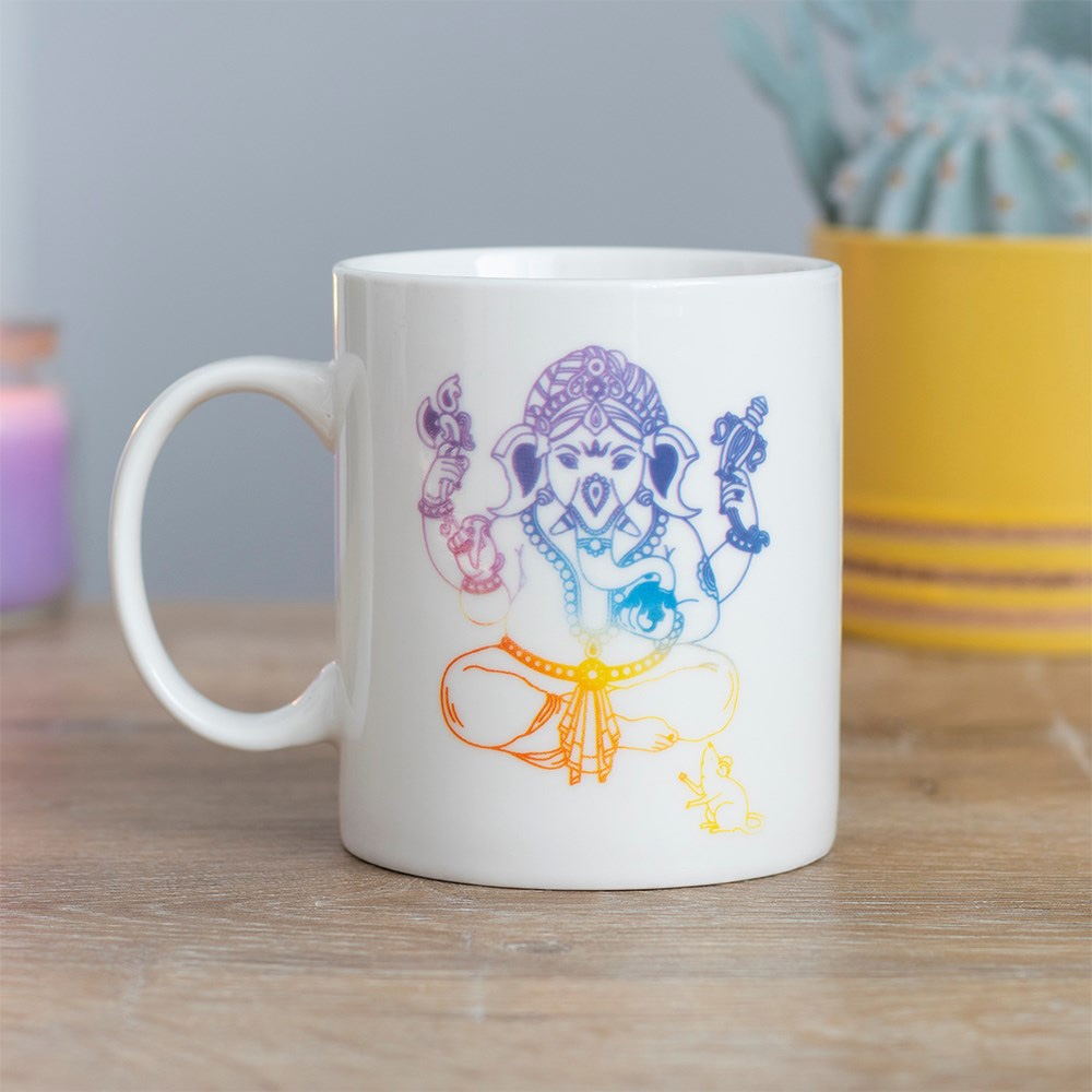 Click to view product details and reviews for The Rainbow Ganesh Ceramic Mug.