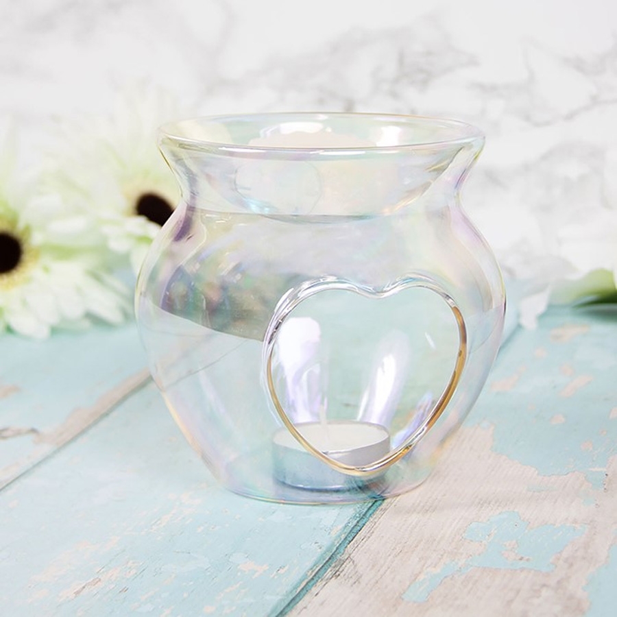 Click to view product details and reviews for Glass Globe Heart Wax And Oil Warmer.