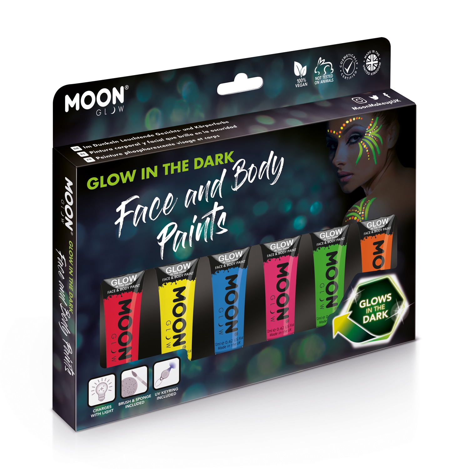 Click to view product details and reviews for Glow In The Dark Face Paint Boxset.