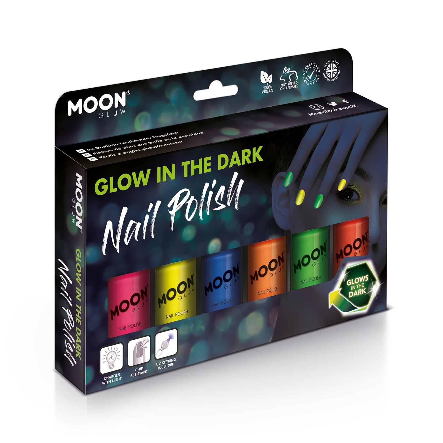 Click to view product details and reviews for Glow In The Dark Nail Polish Box Set.