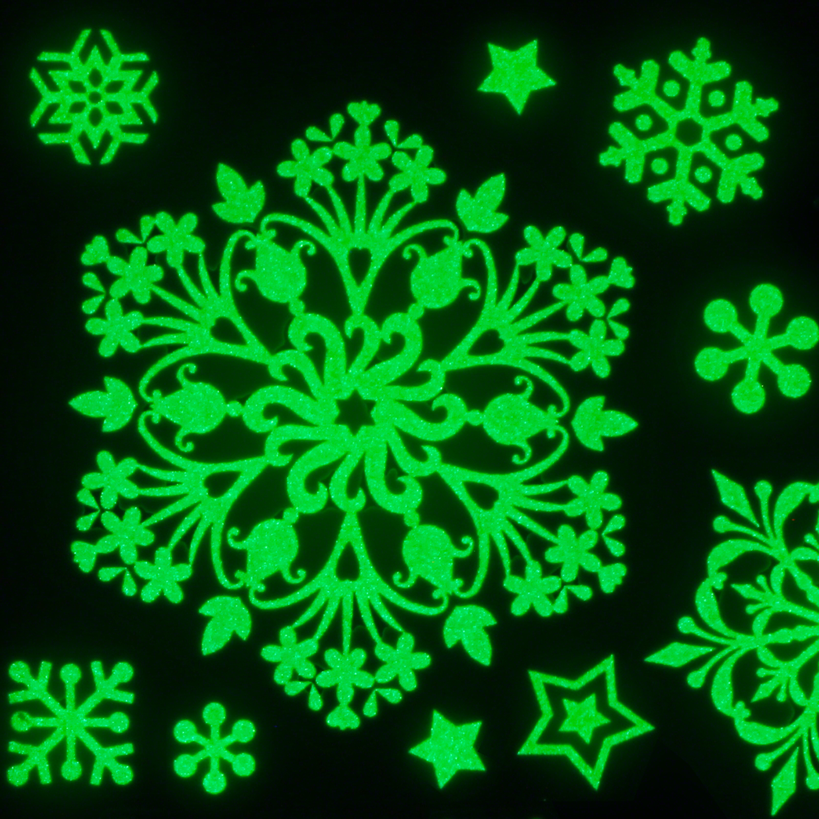 Click to view product details and reviews for Glow Snowflake Window Stickers.