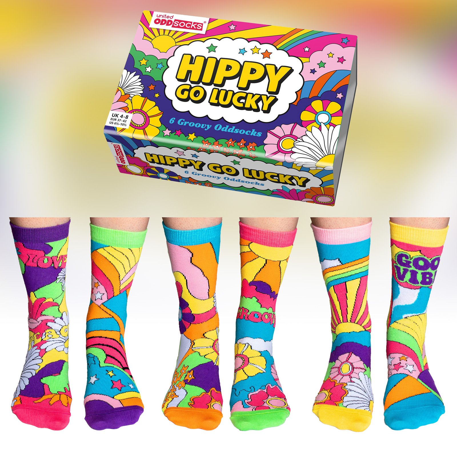 Hippy Go Lucky Oddsocks 6 Pack