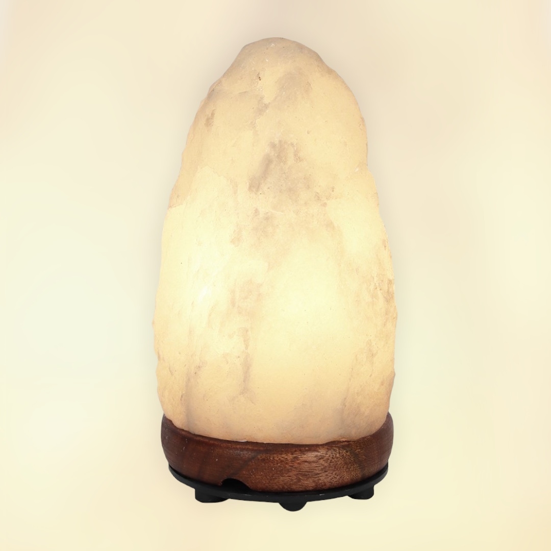 Himalayan Rare White Salt Lamp 1 2kg 14 17cm