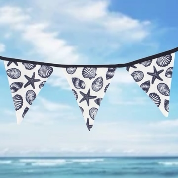 Click to view product details and reviews for Nautical Seashell Fabric Bunting 15m.