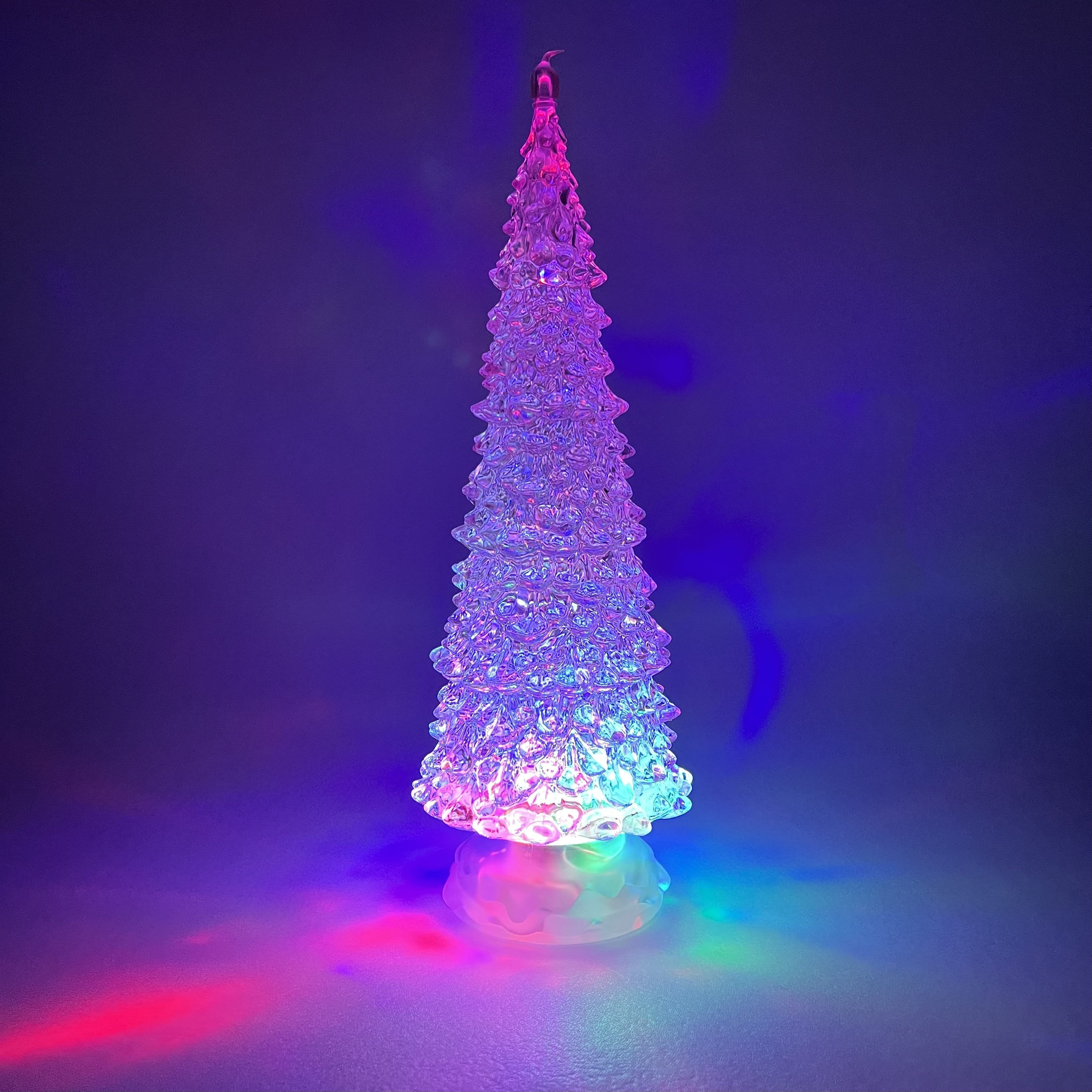Glitter Water Spinner Christmas Tree Multicolour