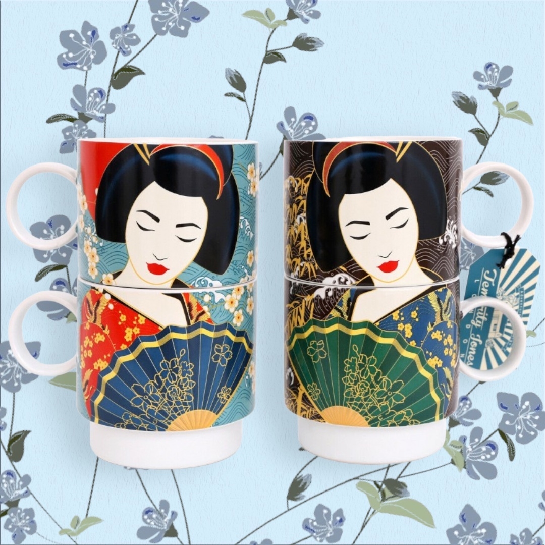 Large Geisha Stacking Mugs