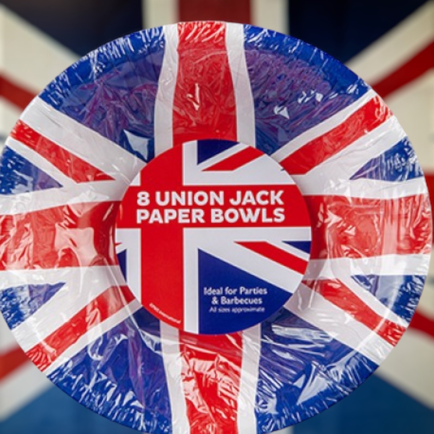 Union Jack Paper Bowls 8 Pack