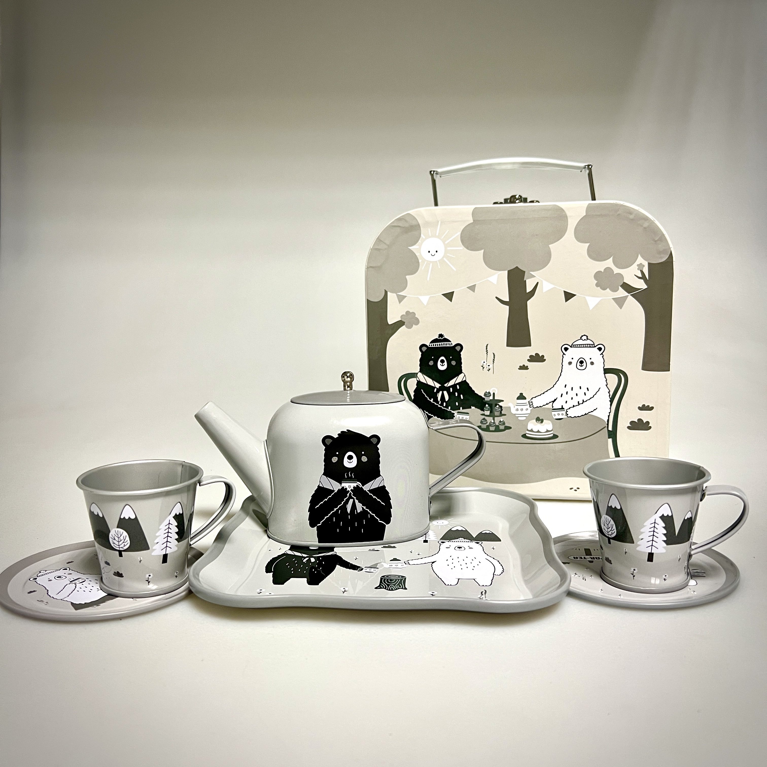 Click to view product details and reviews for Bear Adventure Kids Metal Tea Set In Case.