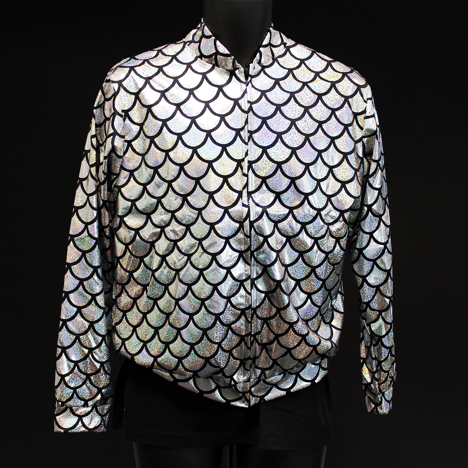Click to view product details and reviews for Silver Scale Holographic Jacket.