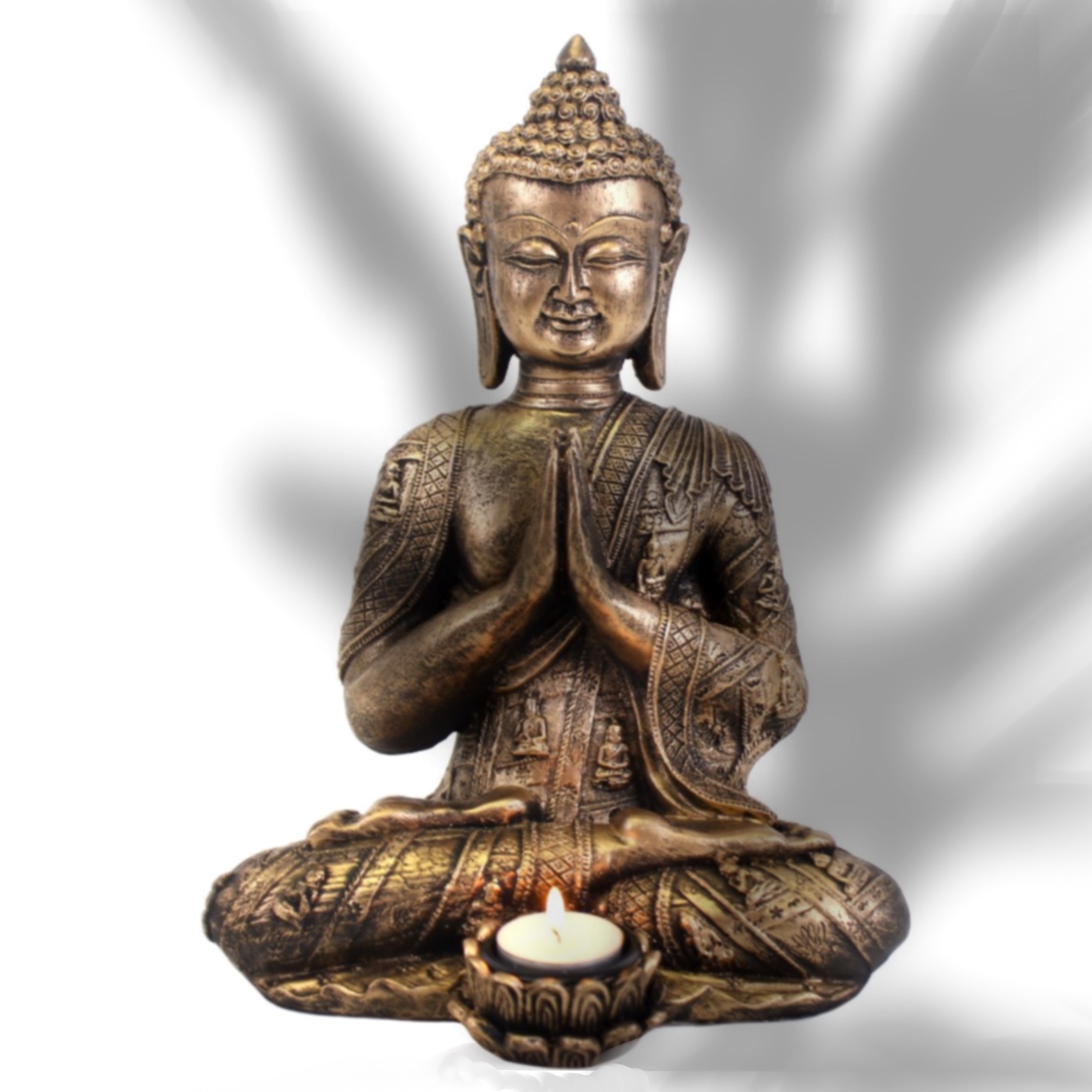 Click to view product details and reviews for Large Buddha Tealight Holder.