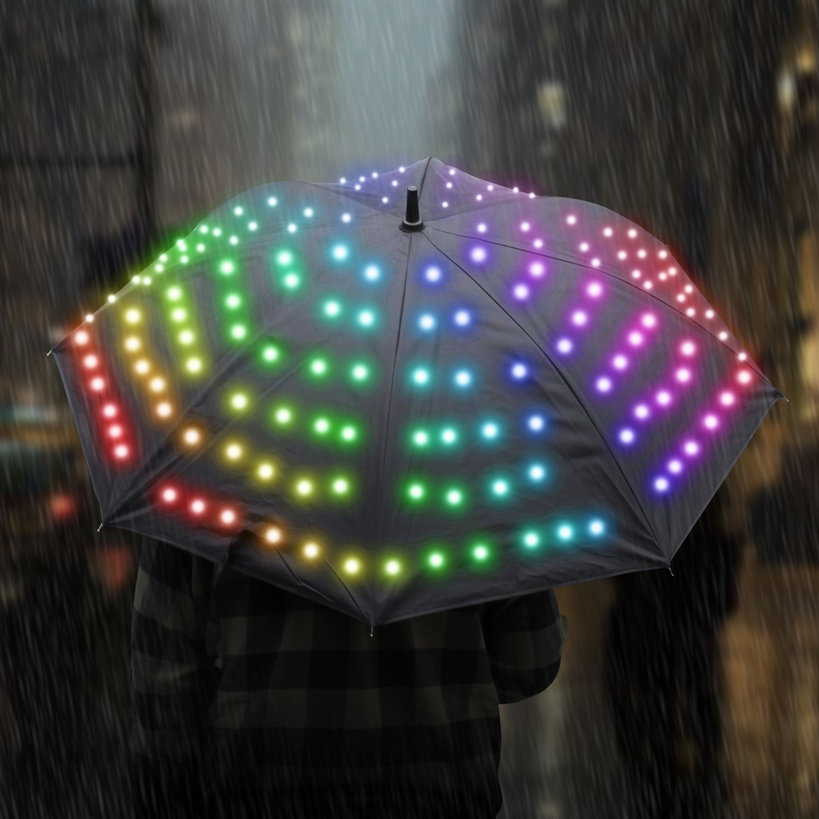 Light Up Starry Umbrella Multi Colour