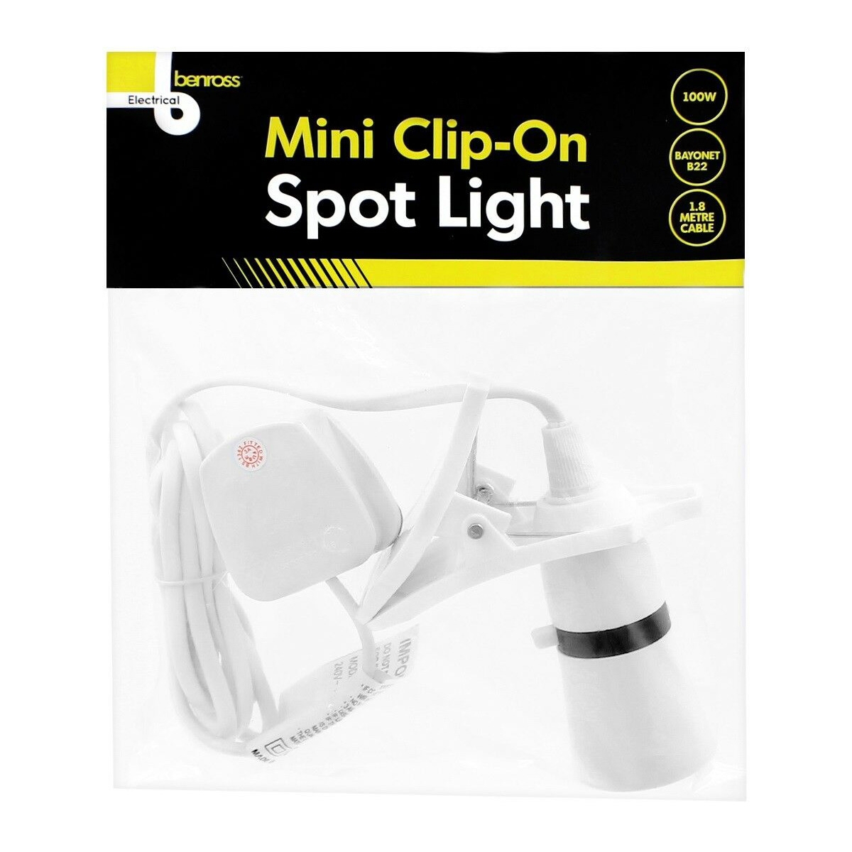 Click to view product details and reviews for Mini Clip On Spotlight B22 Fitting.