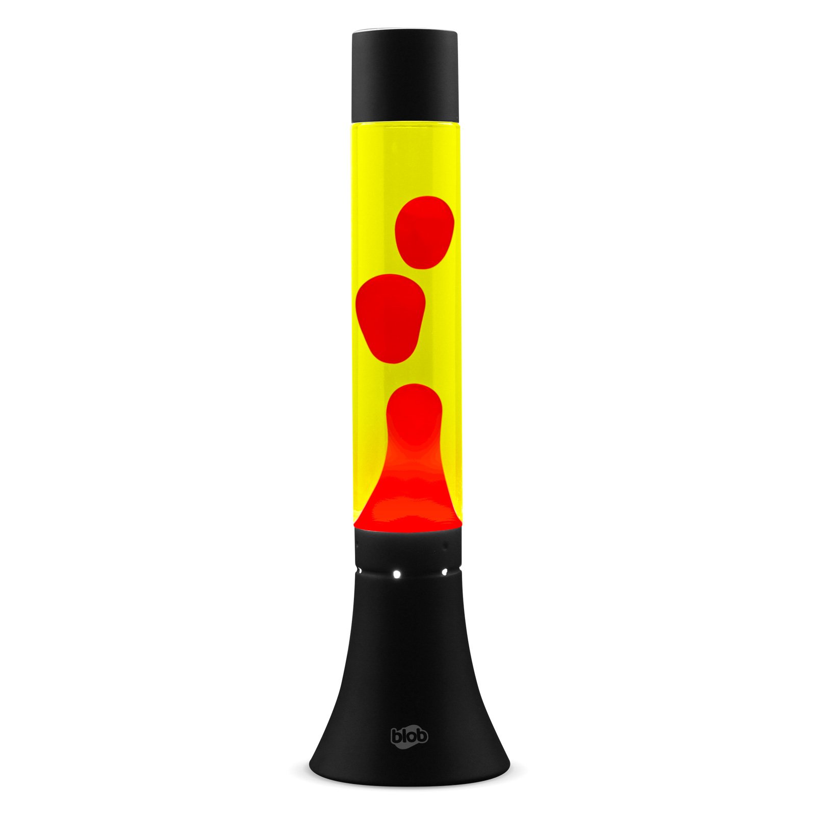 Image of MODERN Blob Lamps Lava Lamp - Black Base - Red/Yellow