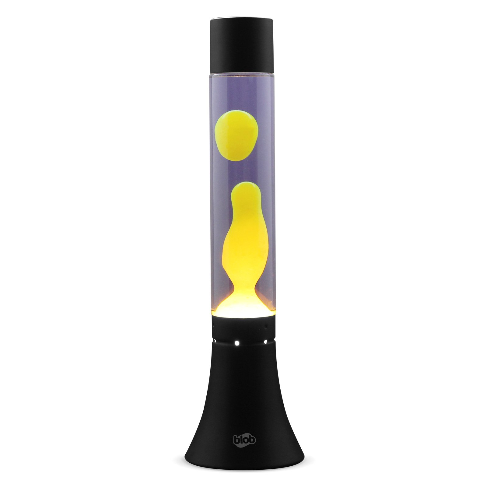 Image of MODERN Blob Lamps Lava Lamp - Black Base - Yellow/Purple