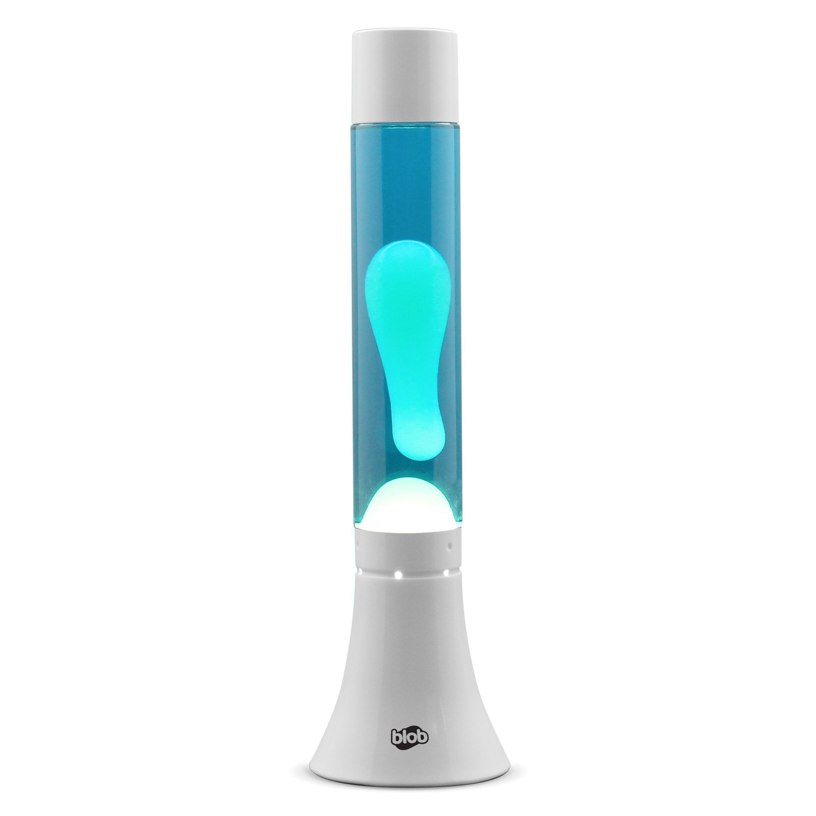 Image of MODERN Blob Lamps Lava Lamp - White Base - White/Blue