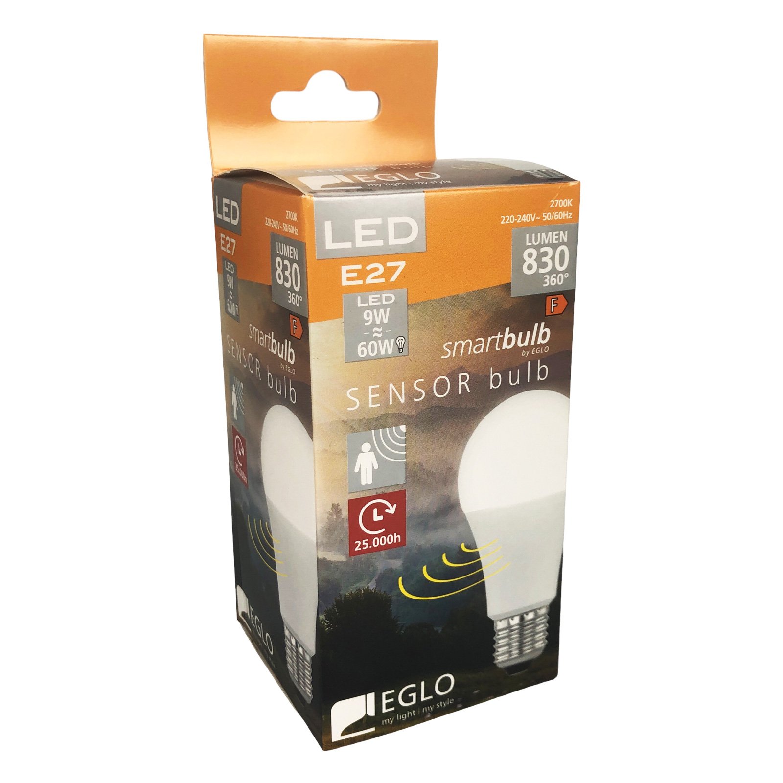 Click to view product details and reviews for E27 Motion Sensor Warm White Smart Bulb 830 Lumens.