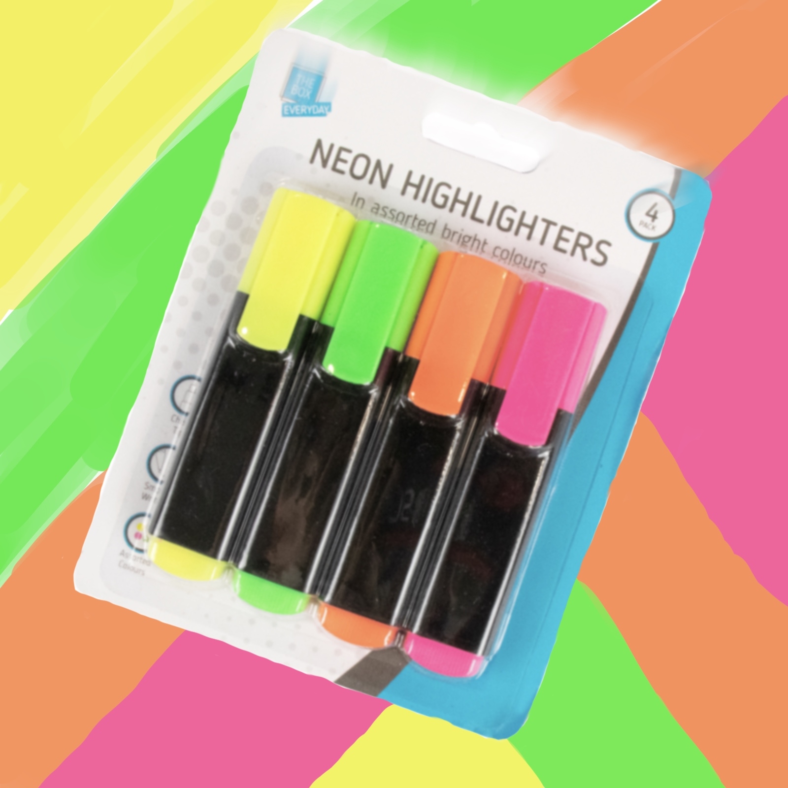 Click to view product details and reviews for Neon Highlighter Pens 4 Pack.