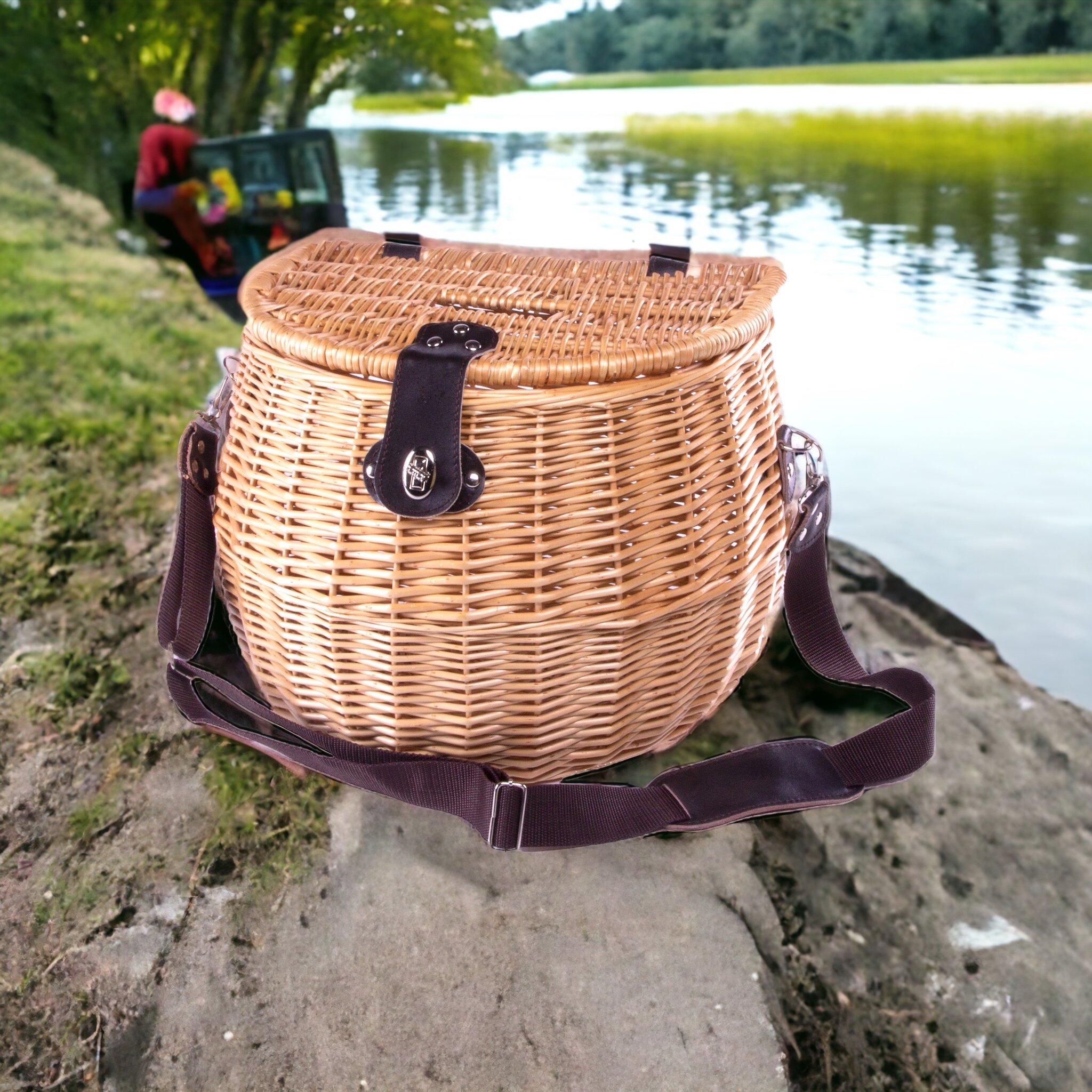 Trout And Picnic Creel Basket
