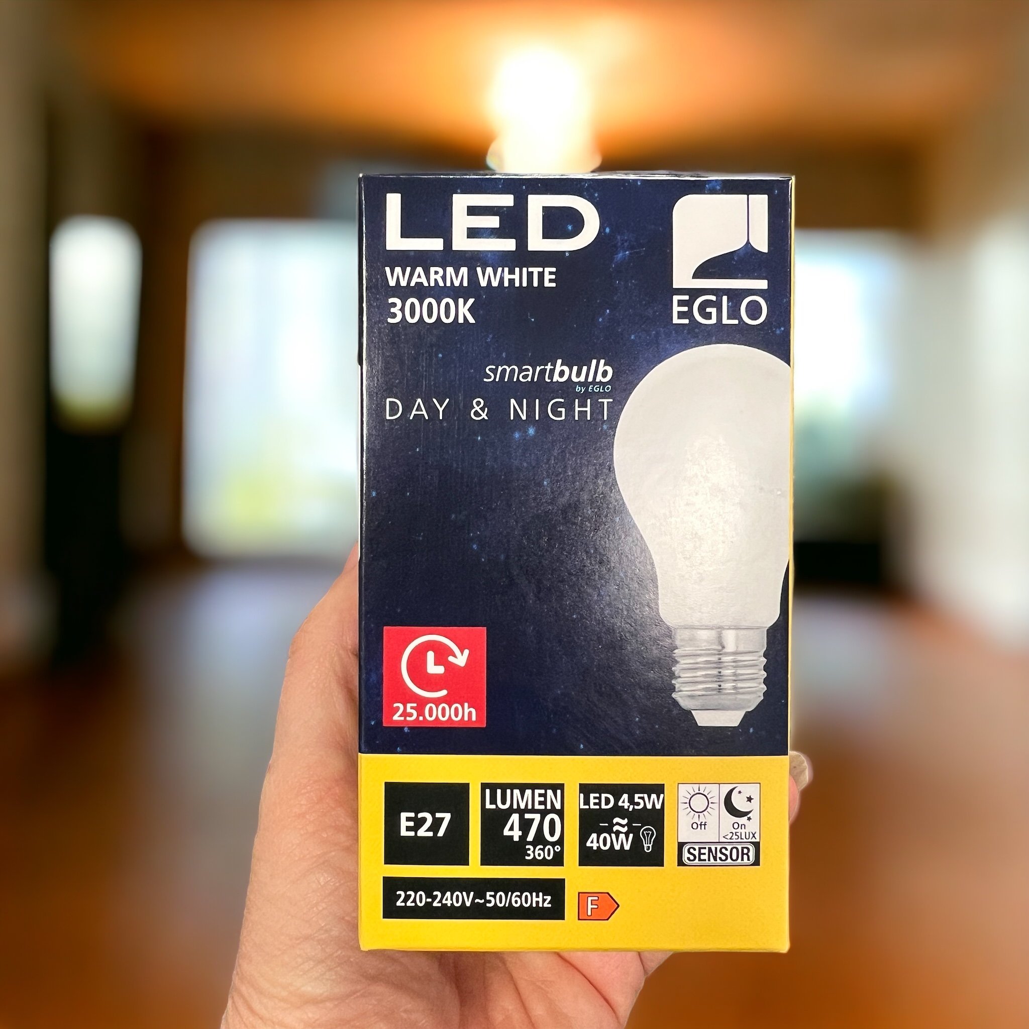 Click to view product details and reviews for Day And Night Sensor Smart Bulb E27 Warm White 470 Lumen.
