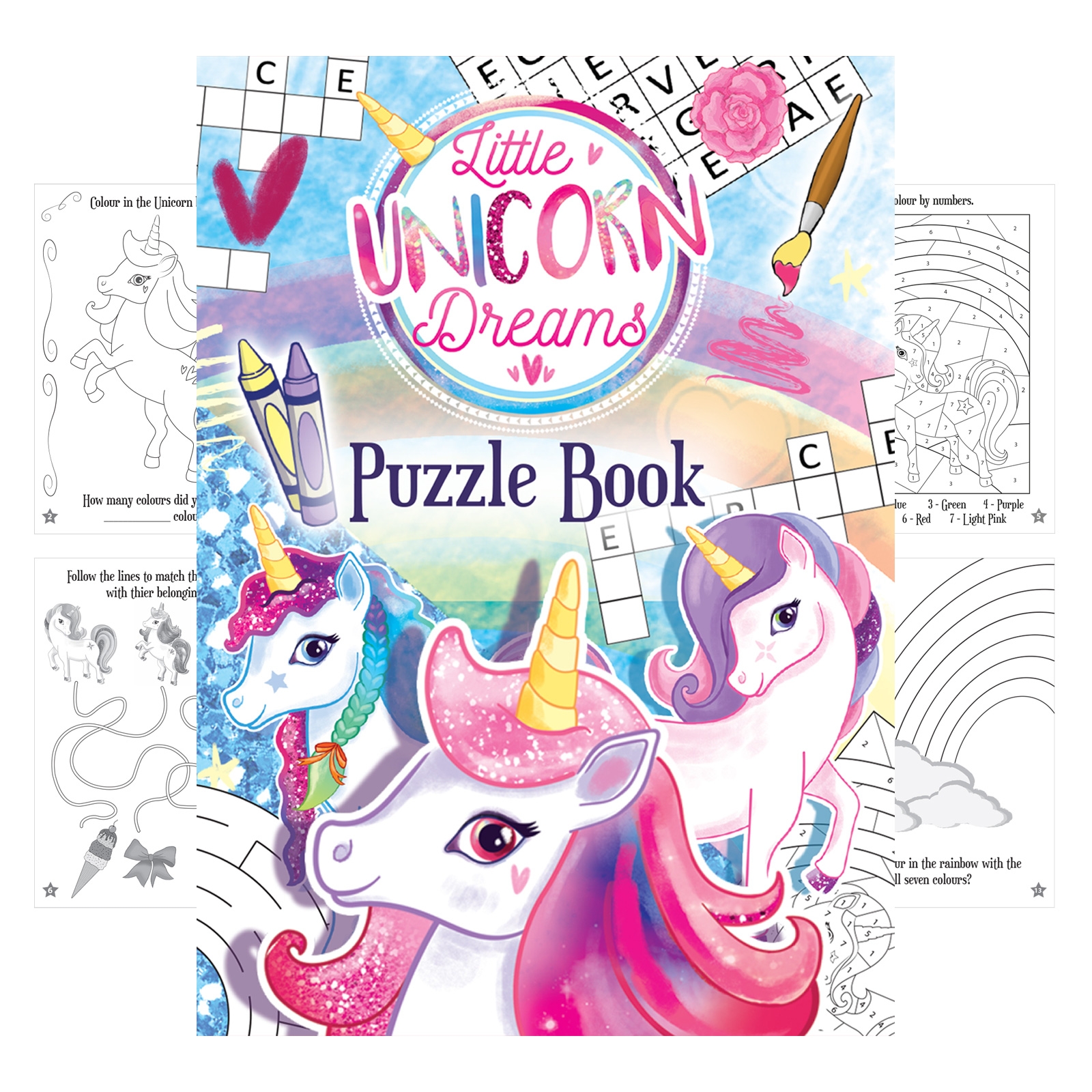 Unicorn Puzzle Books 12 Pack