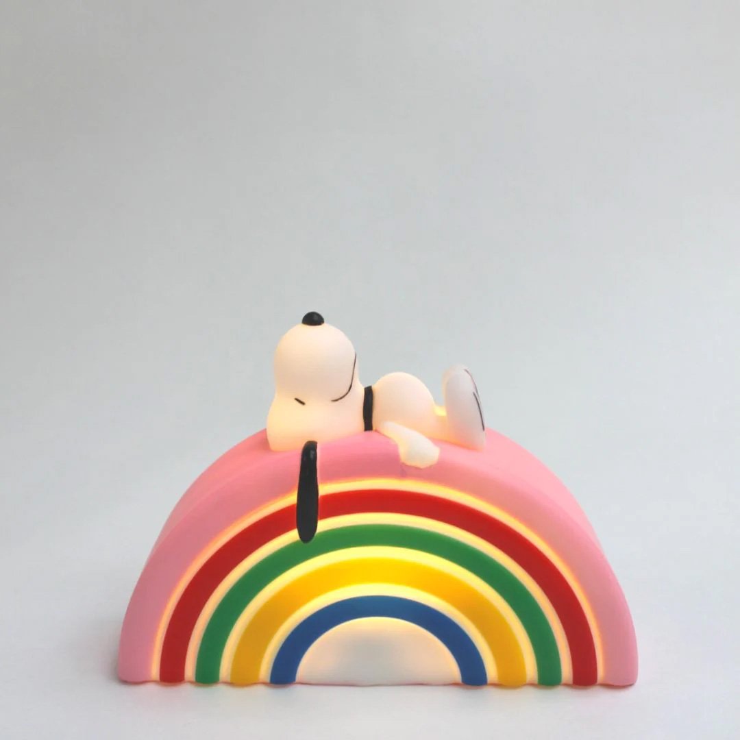 Click to view product details and reviews for Snoopy On A Rainbow Led Nightlight Lamp By Peanuts.