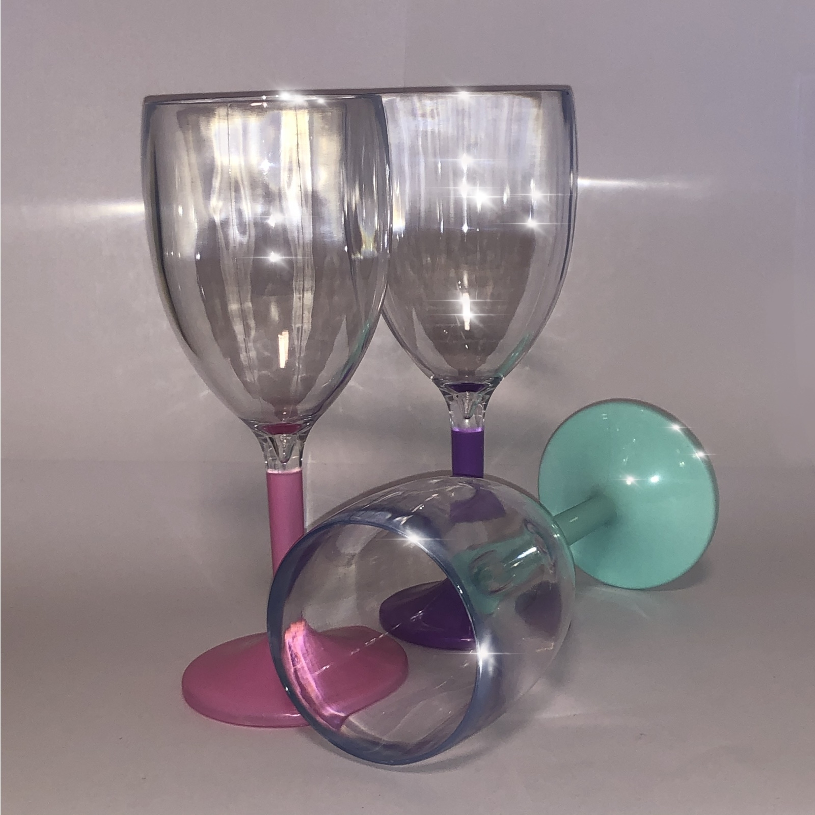 Click to view product details and reviews for 24 X Coloured Stem Party Wine Glasses.