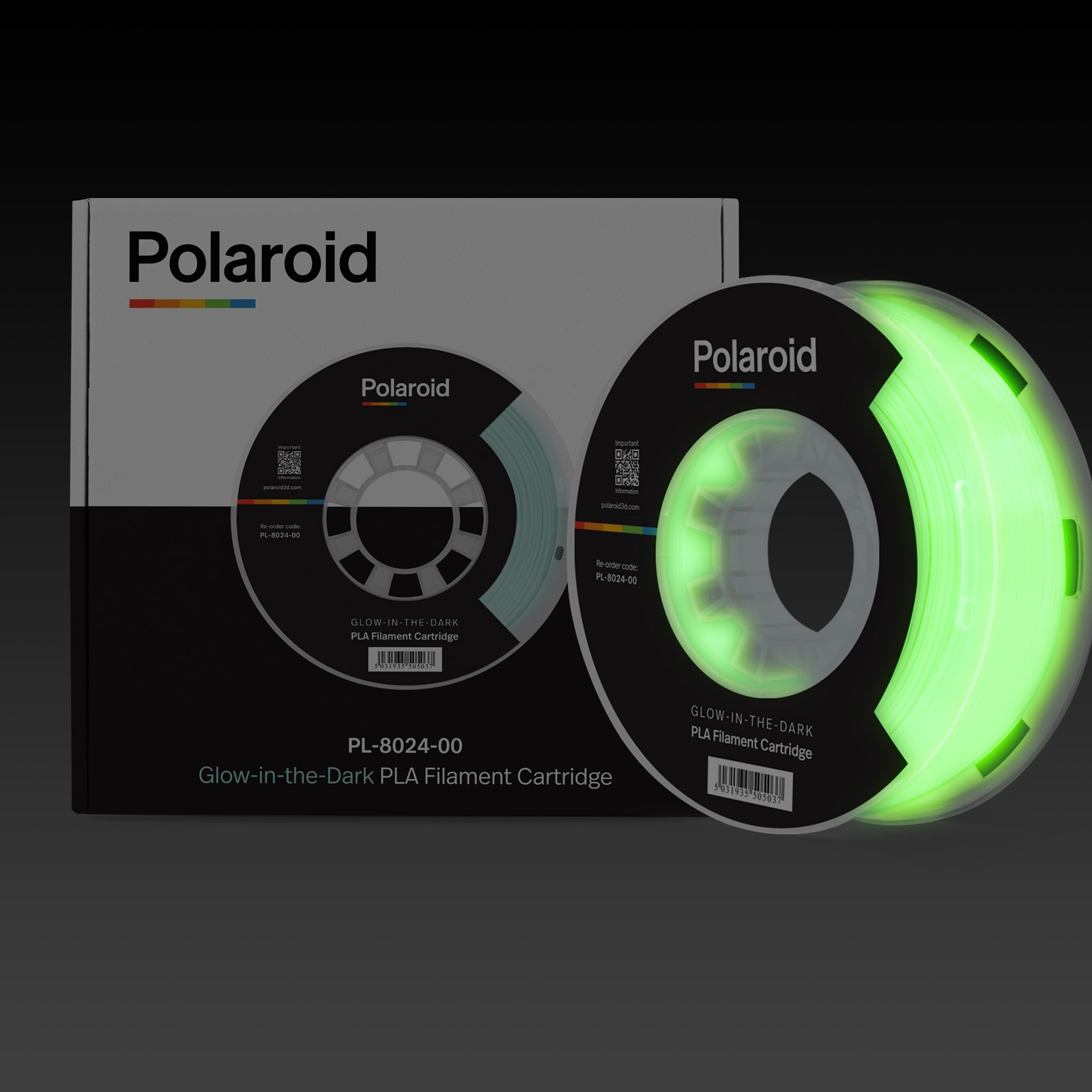 Click to view product details and reviews for Glow Pla Filament Cartridge 1kg By Polaroid.