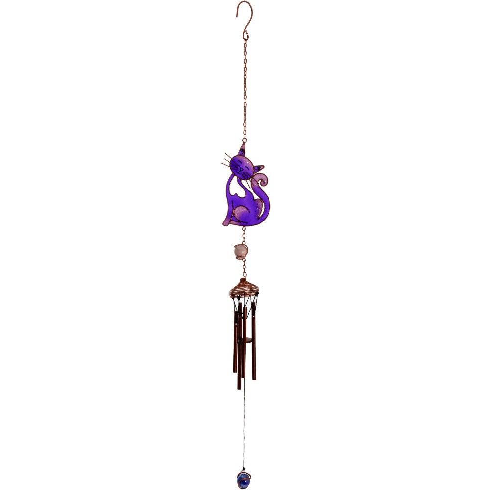 Click to view product details and reviews for Purple Slinky Cat Windchime.