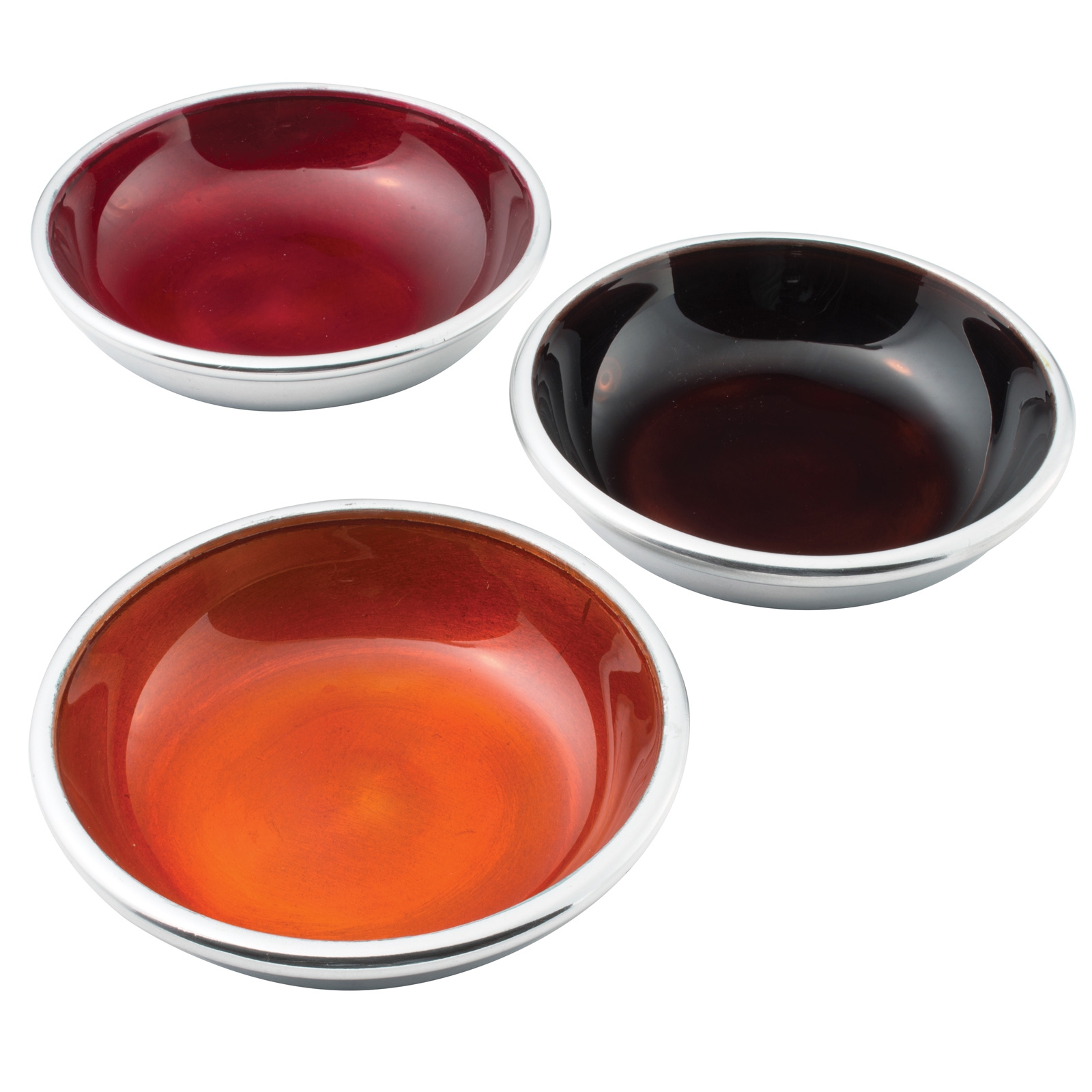 Click to view product details and reviews for Recycled Aluminium Dark Enamel Bowls X 3.