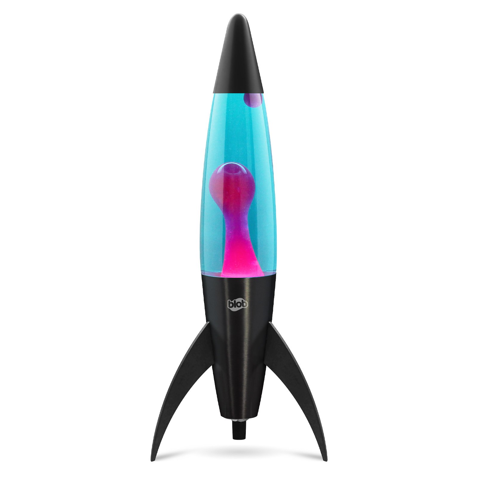 Click to view product details and reviews for Rocket Blob Lamps Lava Lamp Matt Black Base Pink Blue.