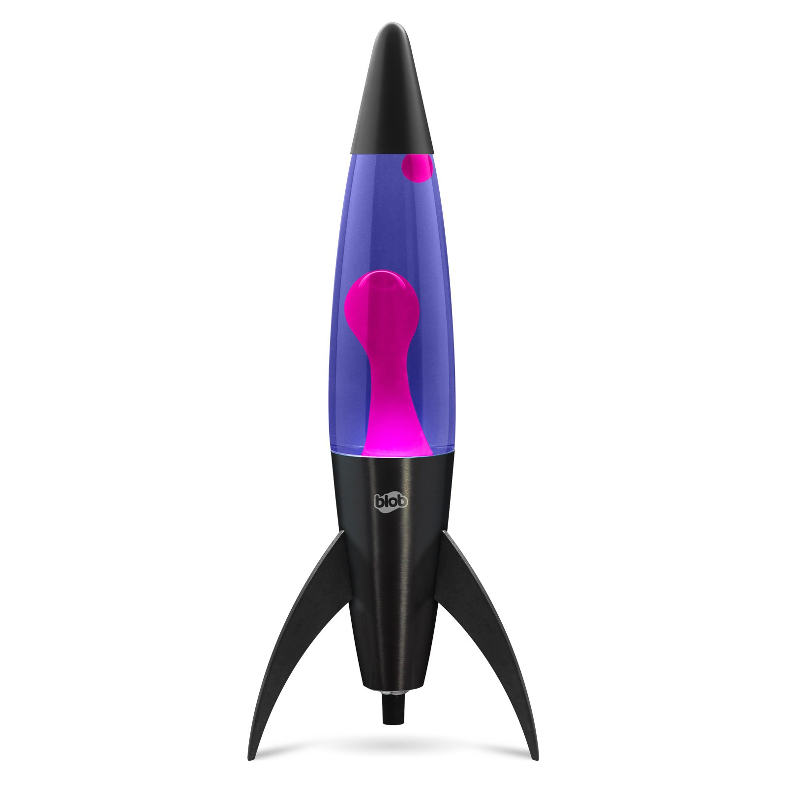 Rocket Blob Lamps Lava Lamp Black Base Pink Purple