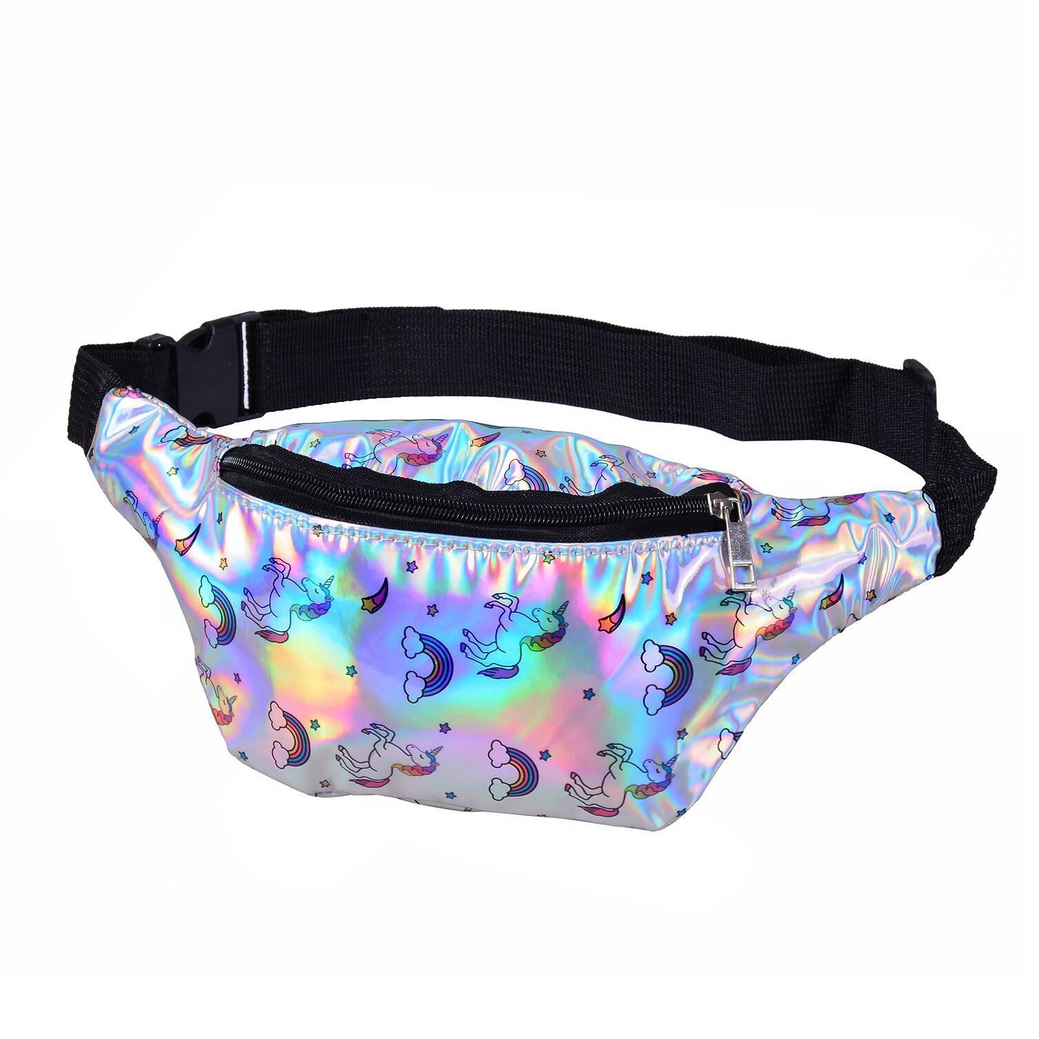 Click to view product details and reviews for Silver Unicorn Holographic Bum Bag.