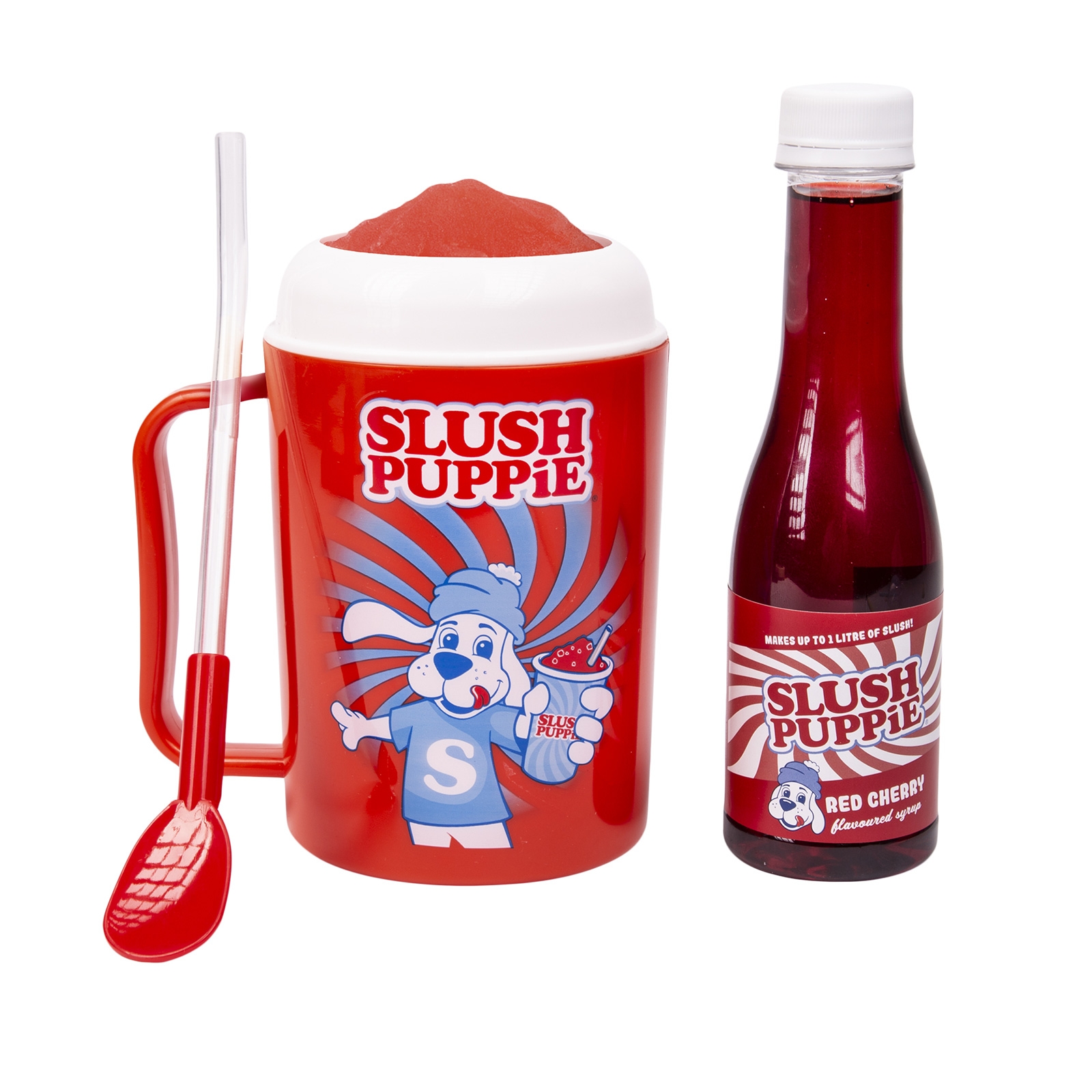 Slush Puppie Making Cup and Syrup Set Red Cherry
